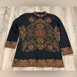 Millma Invisible World 100% Alpaca Handloomed Cardigan Jacket XL